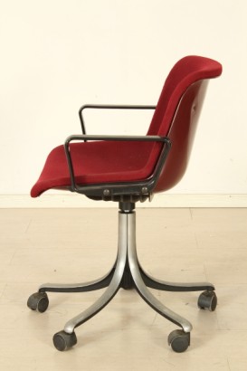 Silla tecno, modernismo, sillas, silla de la oficina, silla giratoria, plástico, metal, aluminio, #modernariato, #sedie