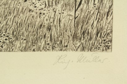 art, 900, 20th century, 1916, 1954, Richard Muller 1874 printing, etching, drypoint, landscapes, sand quarry