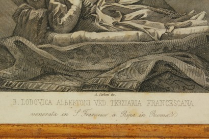 Achille Parboni_16064 arte 800, Achille Parboni, incisioni di Achille Parboni, incisioni del XIX secolo, stampe del XIX secolo, beata Ludovica Albertoni