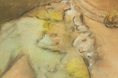 Antonio Salvetti (1854-1931), arte, 1889, siglo XIX, siglo XX, Antonio Salvetti (1854-1931), retrato femenino, pastel sobre papel, dibujo, #arte, #ottocento