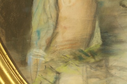 Antonio Salvetti (1854-1931), arte, 1889, siglo XIX, siglo XX, Antonio Salvetti (1854-1931), retrato femenino, pastel sobre papel, dibujo, #arte, #ottocento