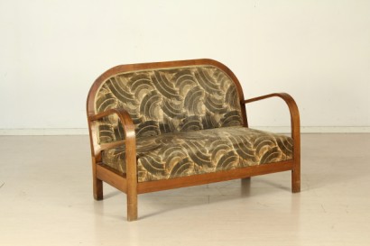 Salotto anni 20-30, divano, poltrone, legno di faggio, faggio, molle, velluto, #modernariato, #divani