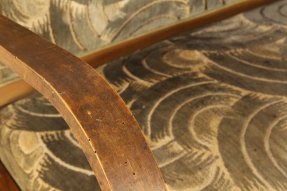 Salotto anni 20-30, divano, poltrone, legno di faggio, faggio, molle, velluto, #modernariato, #divani