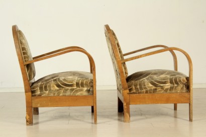 Salotto anni 20-30, divano, poltrone, legno di faggio, faggio, molle, velluto, #modernariato, #divani