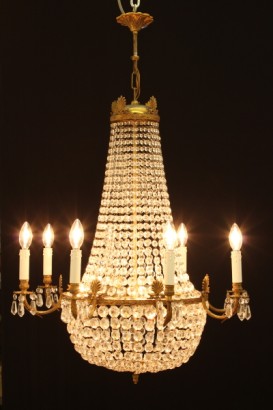 Lampadario mongolfiera, candele, 8 candele, mongolfiera, #antiquariato, #lampadari