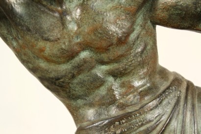 bronce, mármol negro, Salvatore Melani, cazador, #antigüedades, #bronzi