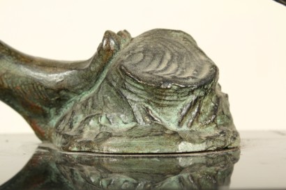 bronce, mármol negro, Salvatore Melani, cazador, #antigüedades, #bronzi