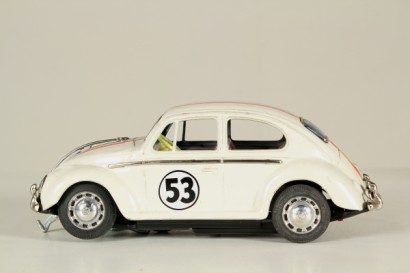 moderne Antiquitäten, Objekte, Spielzeugauto, Modellauto, Wolkswagen Käfer, 70er, 20. Jahrhundert, Vintage, Weißblech, Taiyo, Japan, Japan, #modernariat #objects