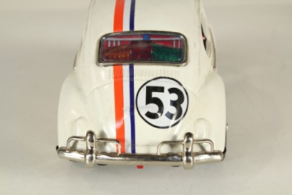 moderne Antiquitäten, Objekte, Spielzeugauto, Modellauto, Wolkswagen Käfer, 70er, 20. Jahrhundert, Vintage, Weißblech, Taiyo, Japan, Japan, #modernariat #objects