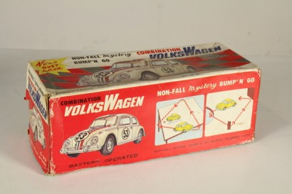 moderne Antiquitäten, Objekte, Spielzeugauto, Modellauto, Wolkswagen Käfer, 70er, 20. Jahrhundert, Vintage, Weißblech, Taiyo, Japan, Japan, #modernariat #objects