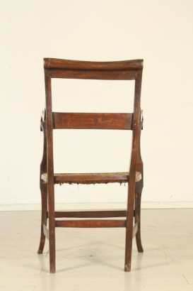Stuhl, Seil, Mossi Pfosten, Dekoration, Polychromie, #antiquariato, #sedie