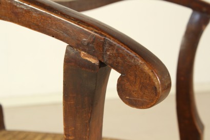 Stuhl, Seil, Mossi Pfosten, Dekoration, Polychromie, #antiquariato, #sedie