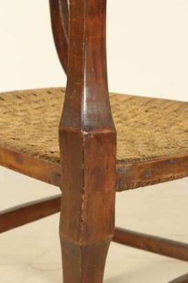 Stuhl, Seil, Mossi Pfosten, Dekoration, Polychromie, #antiquariato, #sedie