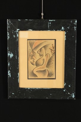 900 art, Lucio Venna 1897 1974, talking Letters R, erre, Futurism, pencils on paper, the period of the wild, maccari and friends