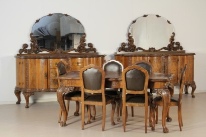 Sala completa in stile Chippendale