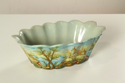 antiquariato, ceramiche, fine 800, 1800, fine XIX secolo, Angelo Minghetti (1822-1885), centrotavola, dipinto a mano, bologna, italia, #dimanoinmano, #antiquariato, #ceramiche