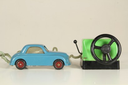 Década de 1950, década de 1950, siglo XX, modelo, Fiat Topolino, Domo, automóvil de Bolonia, automóvil de juguete impulsado por cable, #modernariat, #objects, # {* $ 0 $ *}