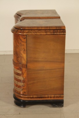 radio, tocadiscos, espejo, art deco, 900, hecho en Italia, nuez, Burr, #bottega, #artdecò, #dimanoinmano