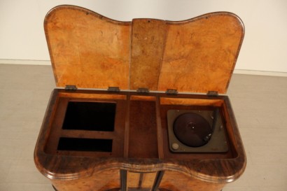 radio, tocadiscos, espejo, art deco, 900, hecho en Italia, nuez, Burr, #bottega, #artdecò, #dimanoinmano
