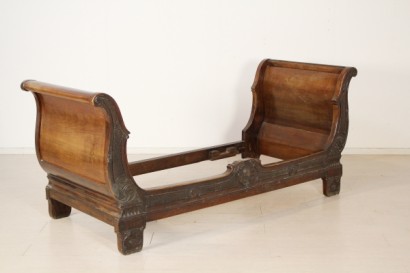 Bett, Boot, Walnuss, 800, hergestellt in Italien, #antiquariato, #letti, #dimanoinmano
