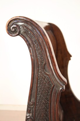 Bett, Boot, Walnuss, 800, hergestellt in Italien, #antiquariato, #letti, #dimanoinmano