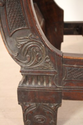 Bett, Boot, Walnuss, 800, hergestellt in Italien, #antiquariato, #letti, #dimanoinmano