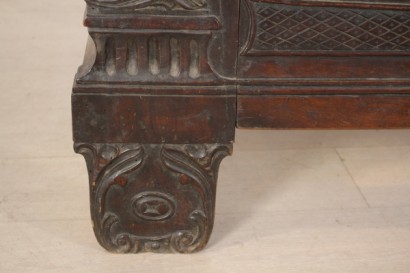 Bett, Boot, Walnuss, 800, hergestellt in Italien, #antiquariato, #letti, #dimanoinmano