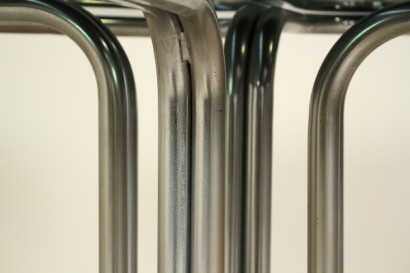 Tabelle Jahre 70, Metall, Glas getönt, hergestellt in Italien, #modernariato, #tavoli, #dimanoinmano