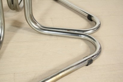 Tabelle Jahre 70, Metall, Glas getönt, hergestellt in Italien, #modernariato, #tavoli, #dimanoinmano