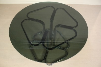 Tabelle Jahre 70, Metall, Glas getönt, hergestellt in Italien, #modernariato, #tavoli, #dimanoinmano