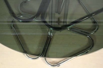Tabelle Jahre 70, Metall, Glas getönt, hergestellt in Italien, #modernariato, #tavoli, #dimanoinmano