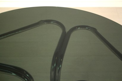 Tabelle Jahre 70, Metall, Glas getönt, hergestellt in Italien, #modernariato, #tavoli, #dimanoinmano