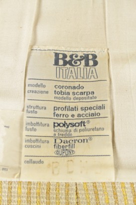 Divano di Modernariato_20970 divani di modernariato, divano a due posti, del 1966, produzione B B italia, designer afra e tobia scarpa