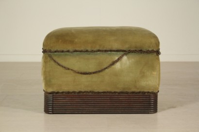 SP., Puff, Füllung, Walnuss, Art Deco, 900, hergestellt in Italien, #bottega, #artdecò, #dimanoinmano