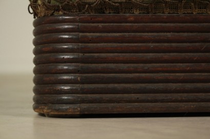 SP., Puff, Füllung, Walnuss, Art Deco, 900, hergestellt in Italien, #bottega, #artdecò, #dimanoinmano