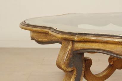 Couchtisch, Glas, lackiertes Holz, 900, 1900, hergestellt in Italien, #bottega, #mobiliinstile, #dimanoinmano