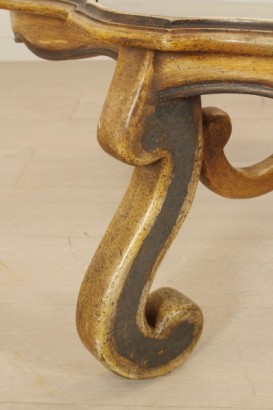 Couchtisch, Glas, lackiertes Holz, 900, 1900, hergestellt in Italien, #bottega, #mobiliinstile, #dimanoinmano