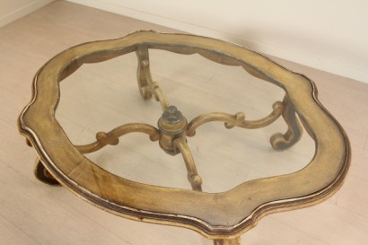 Couchtisch, Glas, lackiertes Holz, 900, 1900, hergestellt in Italien, #bottega, #mobiliinstile, #dimanoinmano