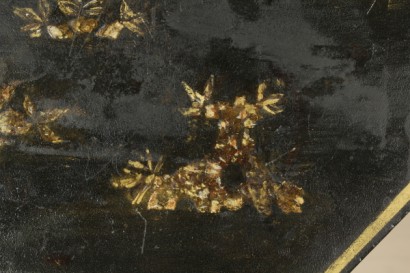 Couchtisch, Chinoiserie, ebonised, Dekorationen, Papiermache, Holz, 800, 1800, England, #antiquariato, #tavolini, #dimanoinmano