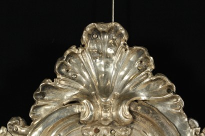 antiques, ornaments, mirrors and frames, cartagloria, embossed silver, decorations, swirls, rocaille, mid-18th century, 1750, 700, Italy, #antiquariato, #oggettistica, #dimanoinmano