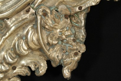 antiques, ornaments, mirrors and frames, cartagloria, embossed silver, decorations, swirls, rocaille, mid-18th century, 1750, 700, Italy, #antiquariato, #oggettistica, #dimanoinmano