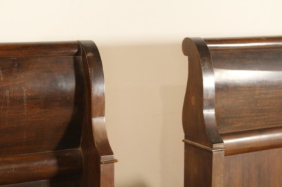 Bett, Walnuss-Reich, reich, 800, 1800, Nussbaum, hergestellt in Italien, #antiquariato, #letti, #dimanoinmano