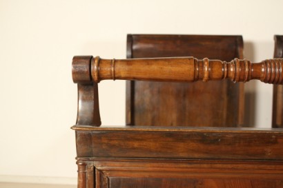 Bett, Walnuss-Reich, reich, 800, 1800, Nussbaum, hergestellt in Italien, #antiquariato, #letti, #dimanoinmano