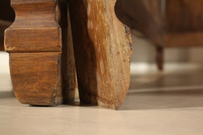 Bett, Walnuss-Reich, reich, 800, 1800, Nussbaum, hergestellt in Italien, #antiquariato, #letti, #dimanoinmano