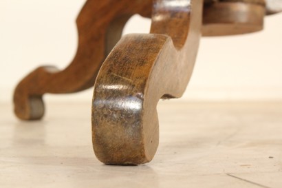 Couchtisch, rund, St. Georg, den Drachen, Ulme, Nussbaum, 800, Rolo, Emilia, hergestellt in Italien, #antiquariato, #tavolini, #dimanoinmano