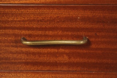 Escritorio, años 50, 60 años, caoba, que metal, latón, Antonia Ferretti, Milán, hecha en Italia, #modernariato, #tavoli, #dimanoinmano