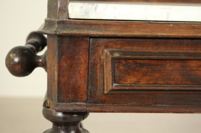 WC, Louis-Philippe, Carrara Marmor, Walnuss, 800, hergestellt in Italien, #antiquariato, #altrimobili, #dimanoinmano