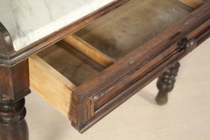 WC, Louis-Philippe, Carrara Marmor, Walnuss, 800, hergestellt in Italien, #antiquariato, #altrimobili, #dimanoinmano