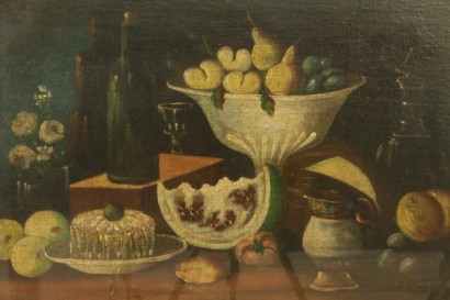 art of the twentieth century, 1900, 900 half, oil paintings, oil on canvas, still life, Italian 17th century style, centerpieces, fruit, #arte, #novecento, #dimanoinmano