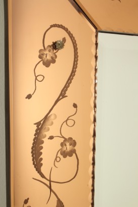 #dimanoinmano, #modernariato, #complementi, moderne, Accessoires, Spiegel, getöntes Glas, dekoriertes Glas, Glas, 40 Jahre, hergestellt in Italien, italienische Produktion